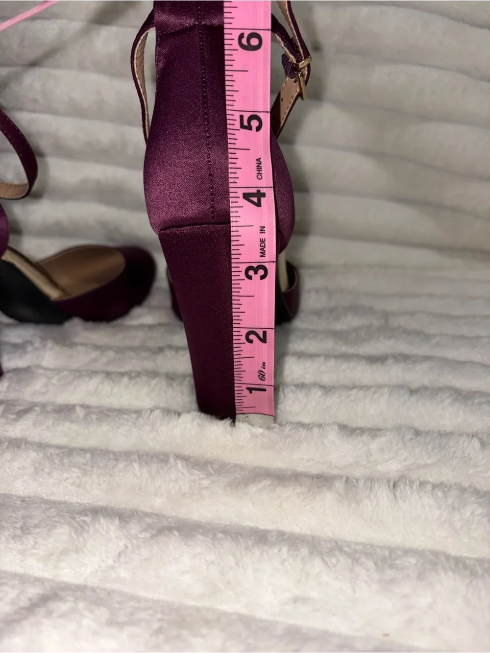 a new day Plum Block Heel Ankle-Strap Sandals 8M